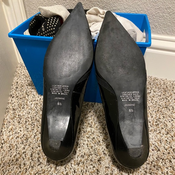 Jane Debster Black Pointy Toe Kitten Heel Shoe Size 8.5 - Picture 5 of 5